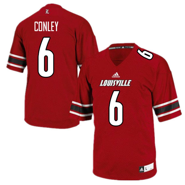 Men #6 Evan Conley Louisville Cardinals College Football Jerseys Sale-Red